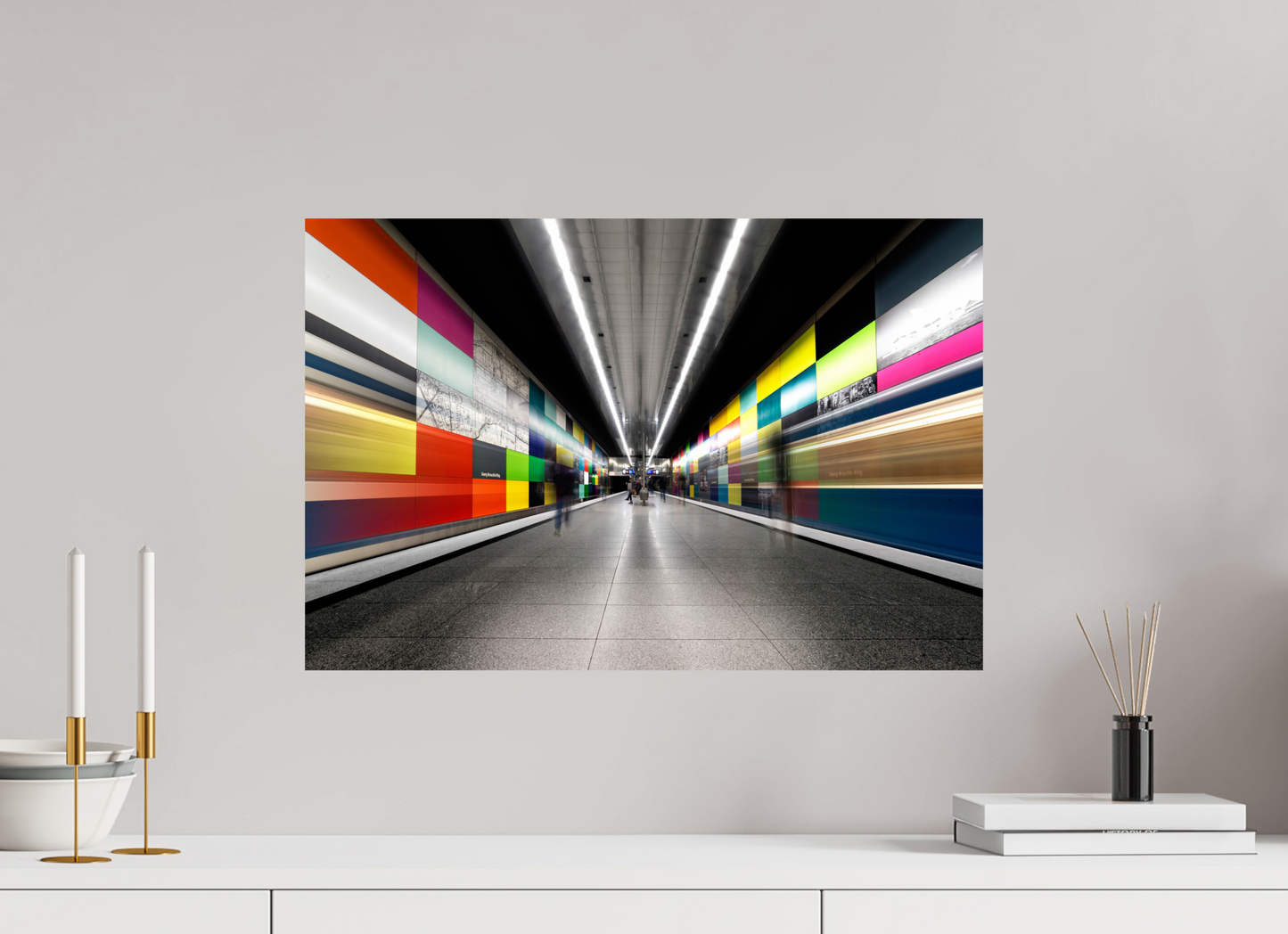 60 x 40 cm, Fine Art Print Metallic Edition Georg-Brauchle-Ring - München