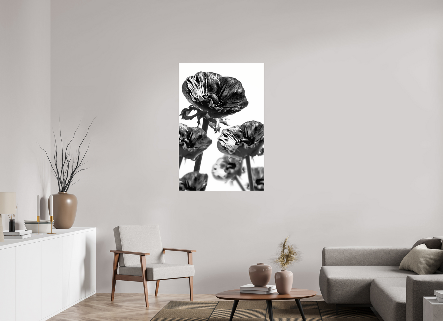 80 x 120 cm, Glänzender Foto-Abzug Acrylglas Kronenanemone_05