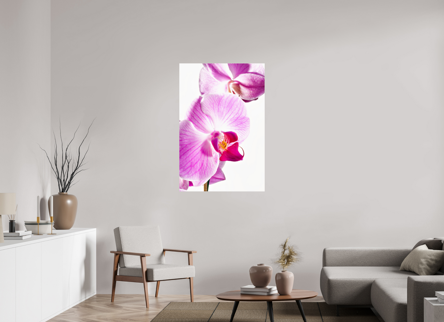 80 x 120 cm, Glänzender Foto-Abzug Acrylglas Phalaenopsis-01