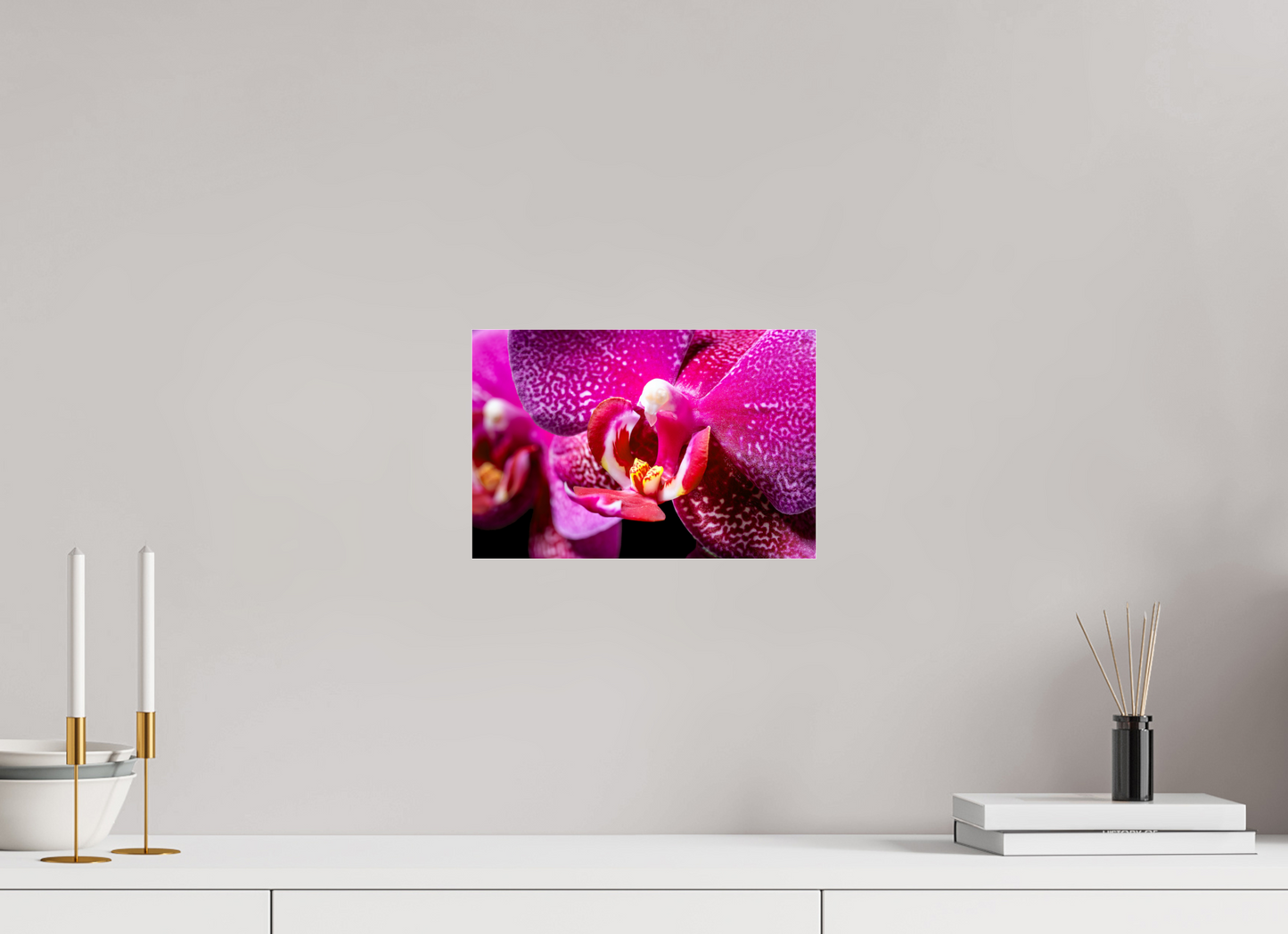30 x 20 cm, Glänzender Foto-Abzug Acrylglas DORITAENOPSIS_BURGUNDY_01