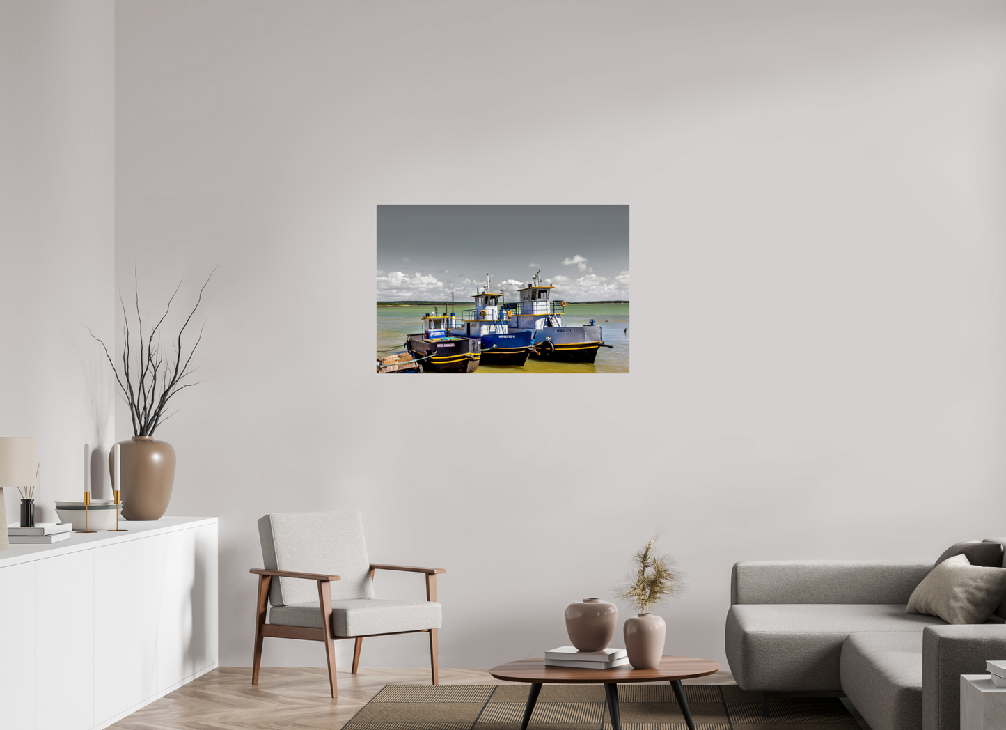 105 x 70 cm, Fine Art Print auf Alu-Dibond ohne Aufhang Rio Paraíba - Cabedelo - PB