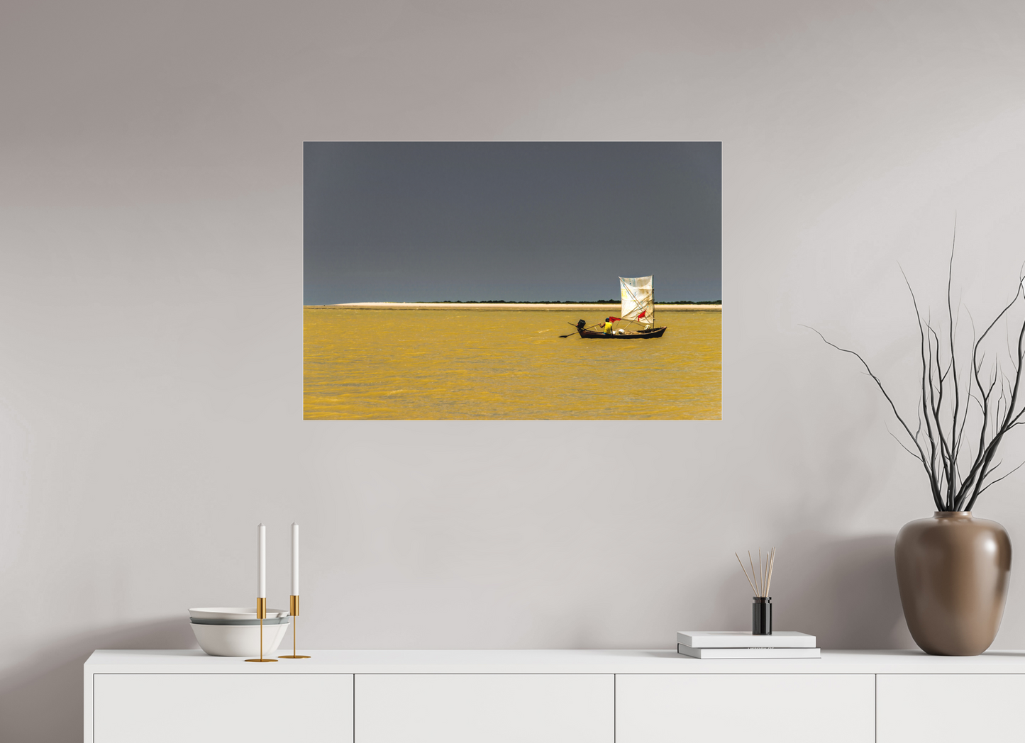 90 x 60 cm, Fine Art Acrylglas Matt Praia de Grauçá - Caravelas - BA