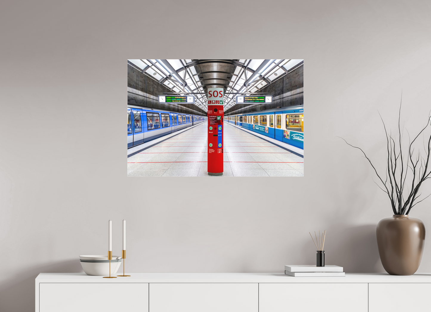 90 x 60 cm, Fine Art Acrylglas Matt Messestadt Ost #1 München