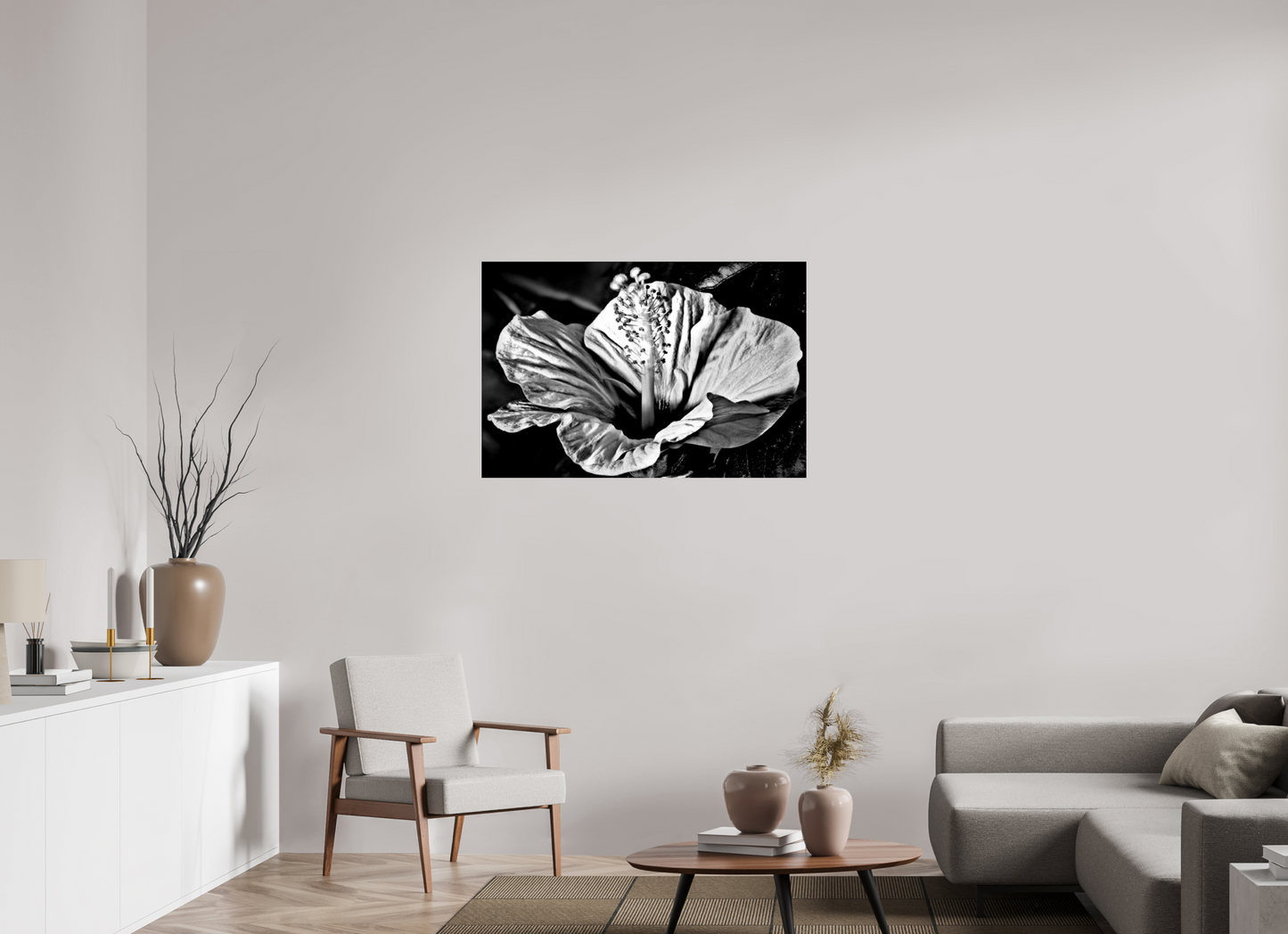 105 x 70 cm, Glänzender Foto-Abzug Acrylglas Hibiscus-01