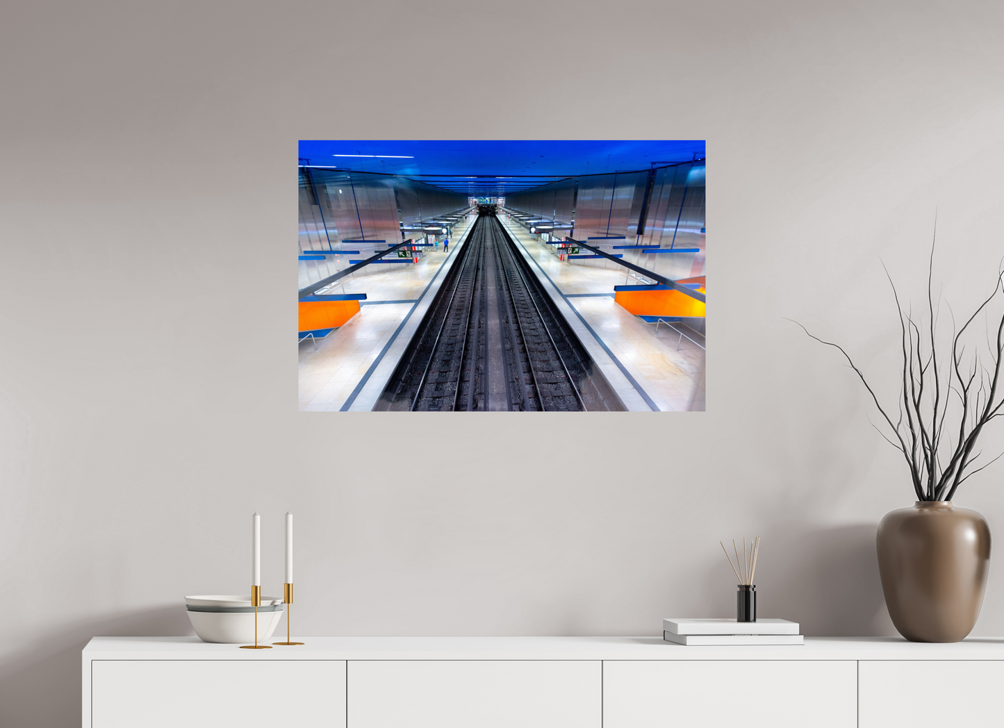 90 x 60 cm, Fine Art Print Metallic Edition Olympia-Einkaufszentrum #4 München