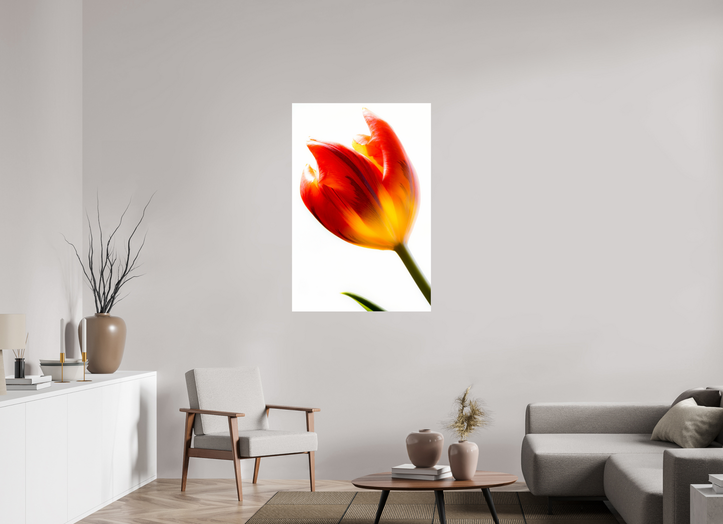 80 x 120 cm, Glänzender Foto-Abzug Acrylglas Tulpe-04