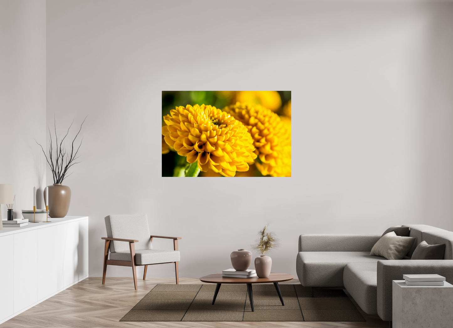 150 x 100 cm, Fine Art Print Baryta auf Alu-Dibond Chrysanthemen-04