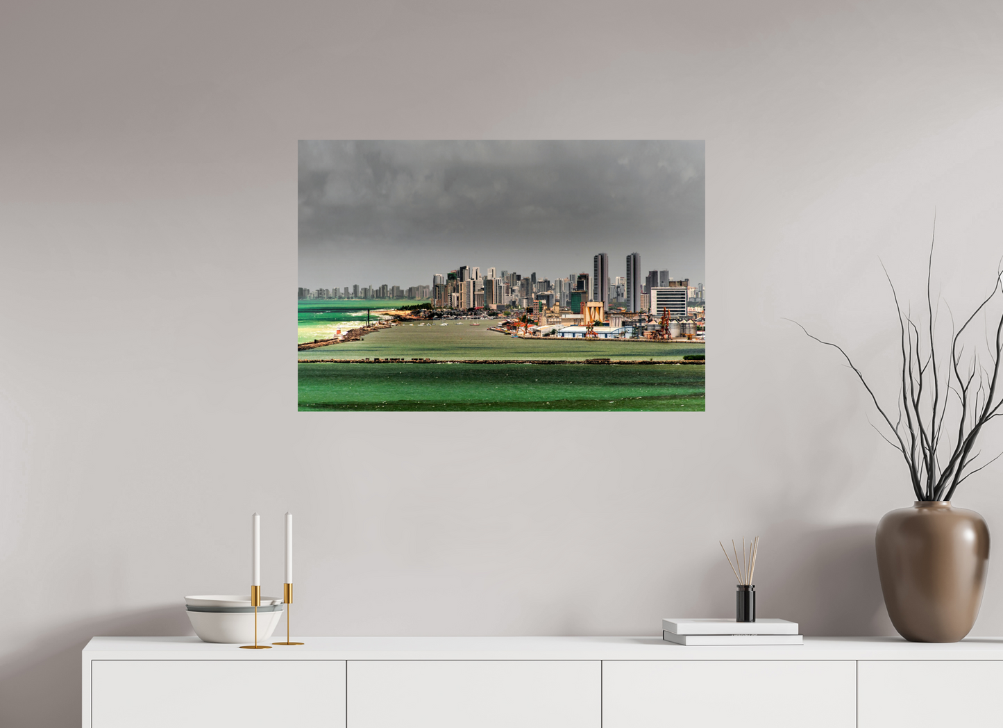 90 x 60 cm, Fine Art Print auf Alu-Dibond ohne Aufhang Alto da Sé - Olinda - PE