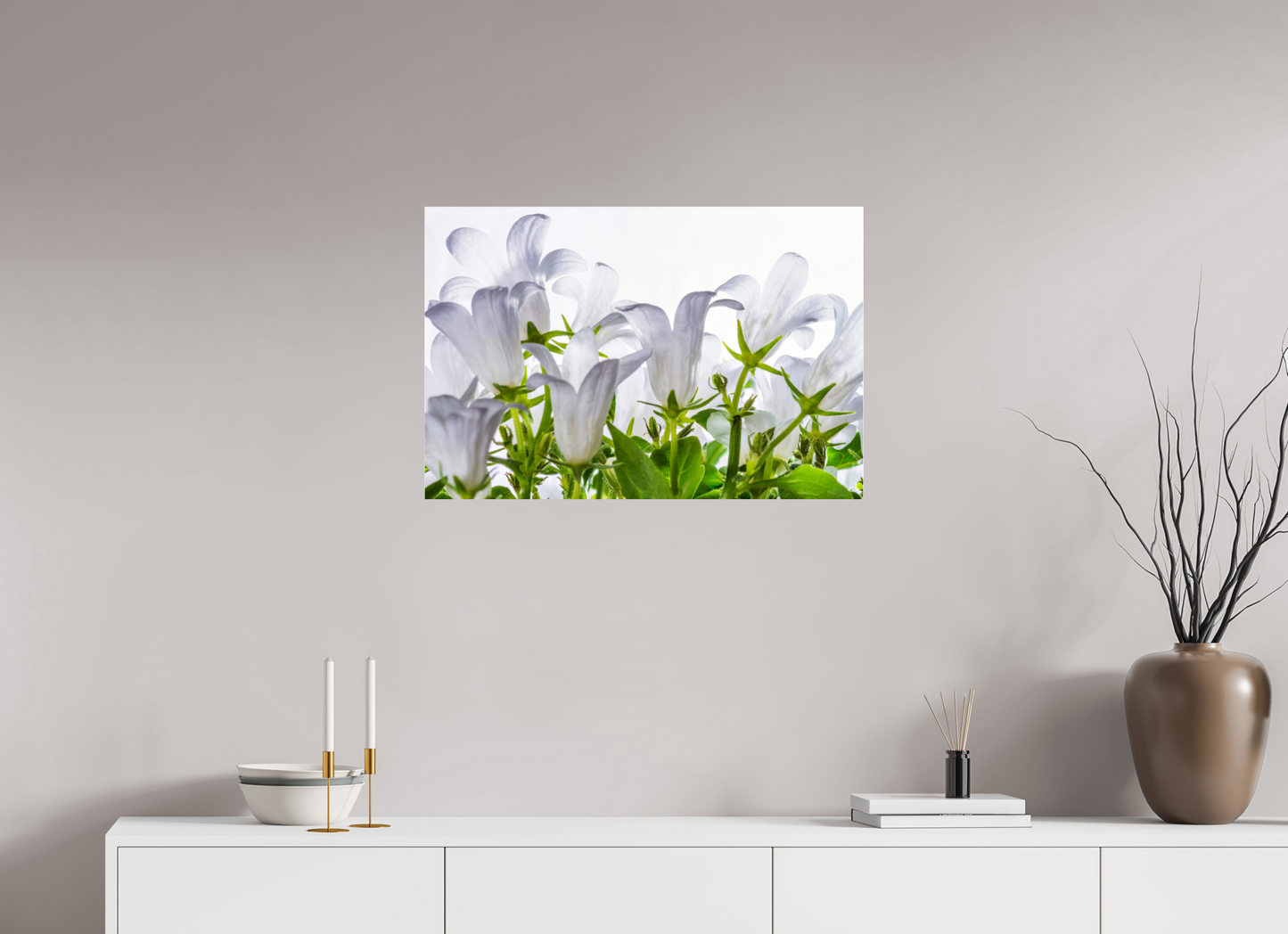 75 x 50 cm, Glänzender Foto-Abzug Acrylglas Glockenblume_01
