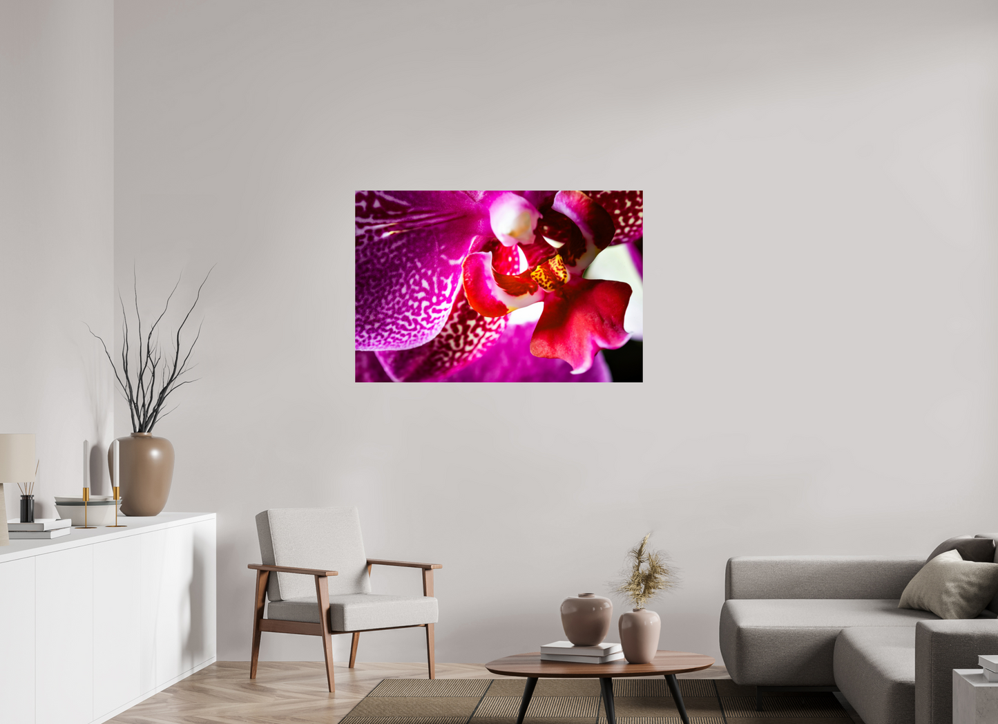 120 x 80 cm, Fine Art Print Baryta auf Alu-Dibond DORITAENOPSIS_BURGUNDY_02