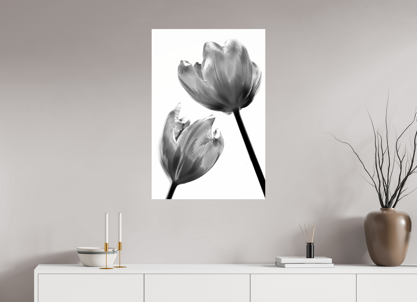 60 x 90 cm, Glänzender Foto-Abzug Acrylglas Tulpe-09