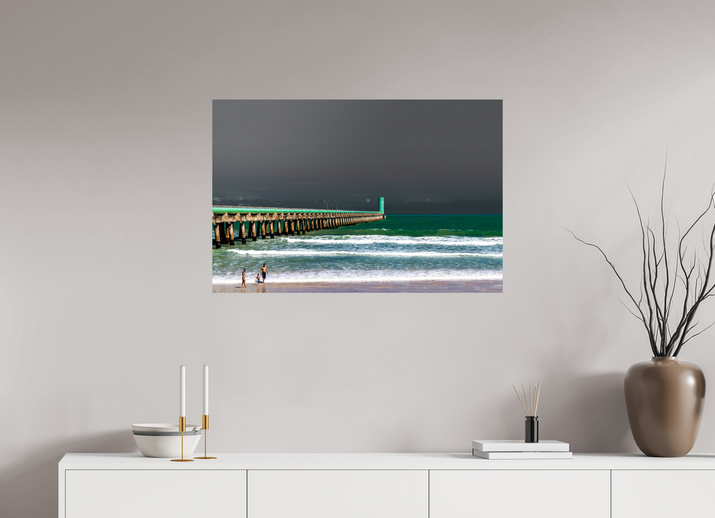 90 x 60 cm, Fine Art Print auf Alu-Dibond ohne Aufhang Praia do Sobral - Maceió - AL