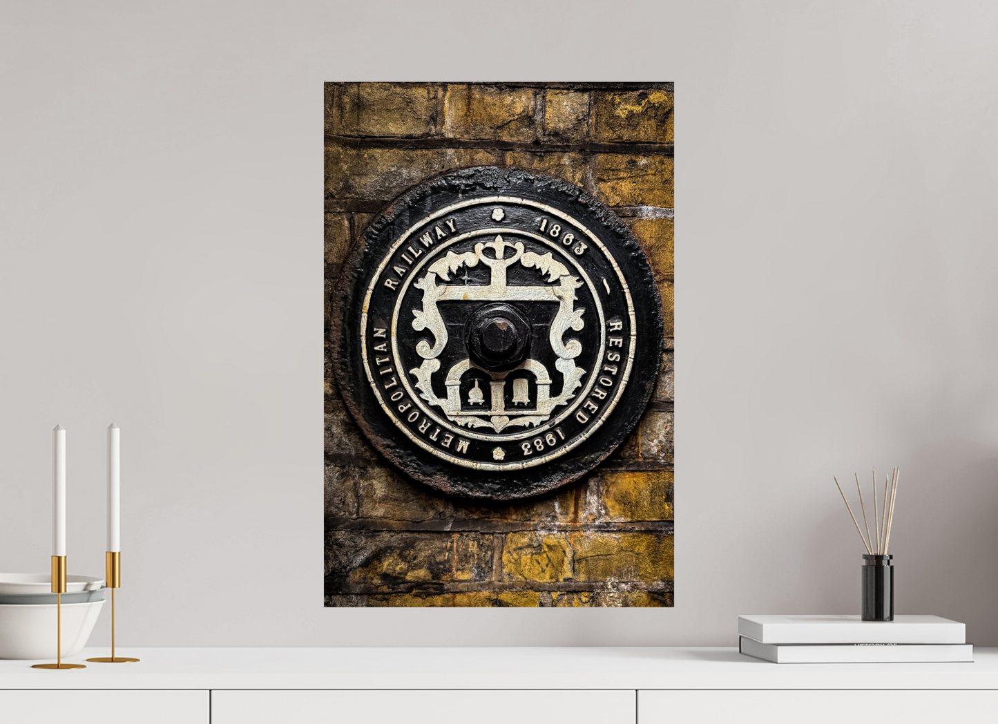 40 x 60 cm, Fine Art Print Metallic Edition Station Baker-Street #4 London