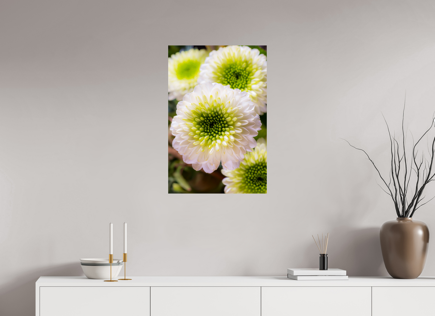 50 x 75 cm, ChromaLuxe HD Metal Print Chrysanthemen-01