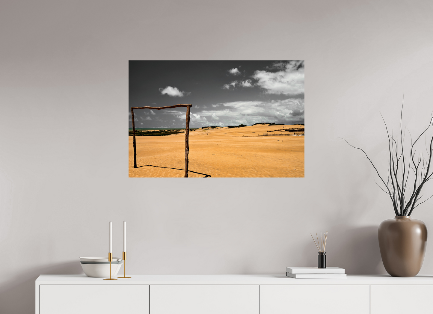 90 x 60 cm, Fine Art Print auf Alu-Dibond ohne Aufhang Praia de Itaúnas - Itaúnas - ES