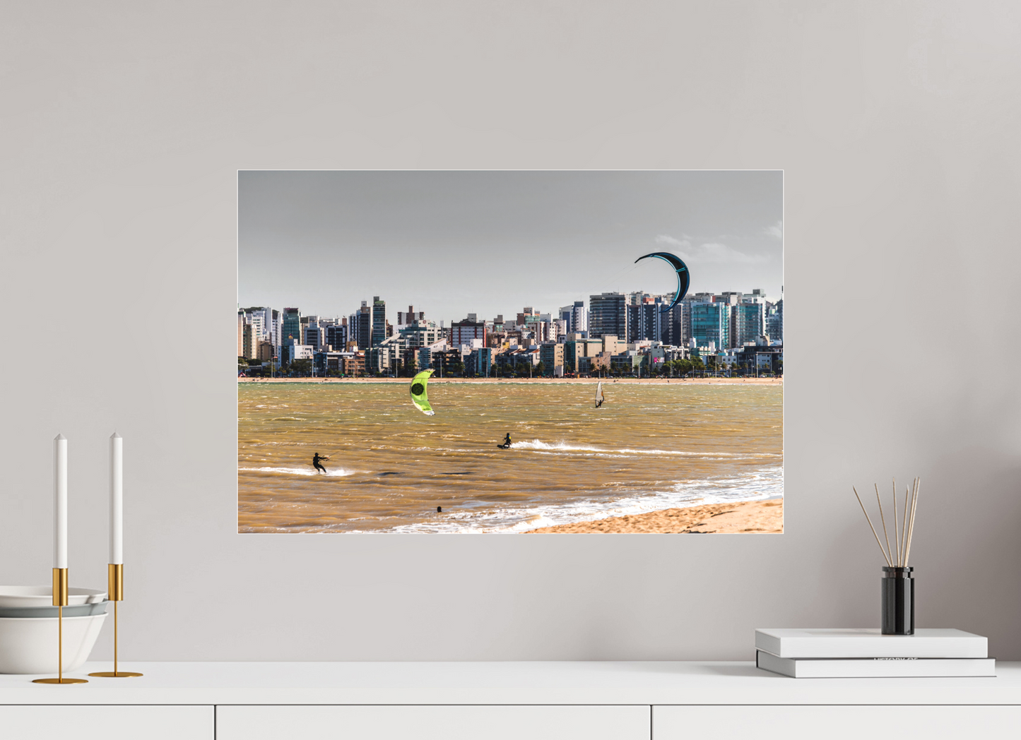 60 x 40 cm, Fine Art Acrylglas Matt Praia de Camburi - Vitória - ES