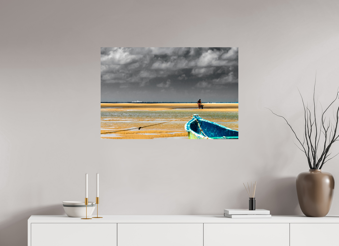 90 x 60 cm, Fine Art Print auf Alu-Dibond ohne Aufhang Praia das Conchas - Maceió - AL