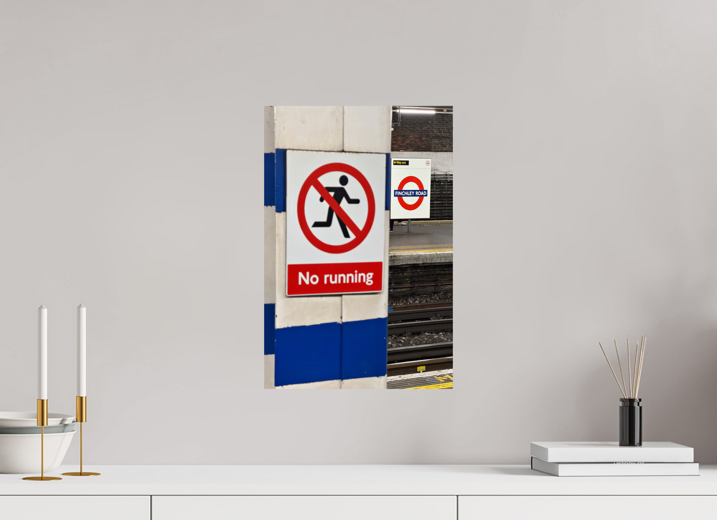 30 x 45 cm, Fine Art Print Metallic Edition Finchley-Road #1 London