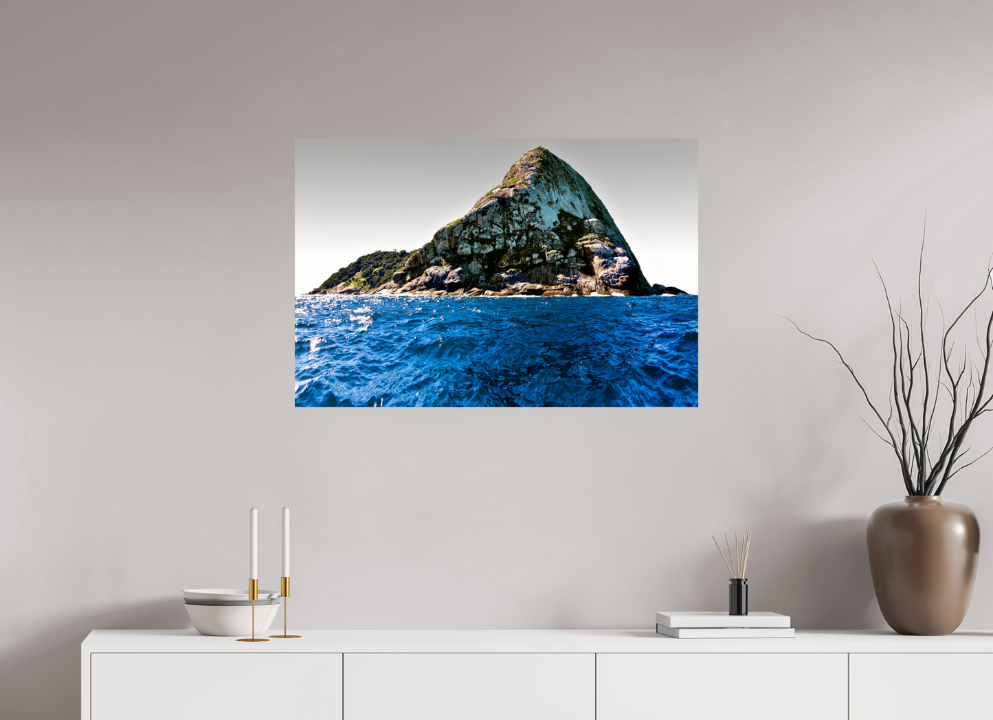 90 x 60 cm, Fine Art Print auf Alu-Dibond ohne Aufhang Ilha Queimada Grande - Peruíbe - SP