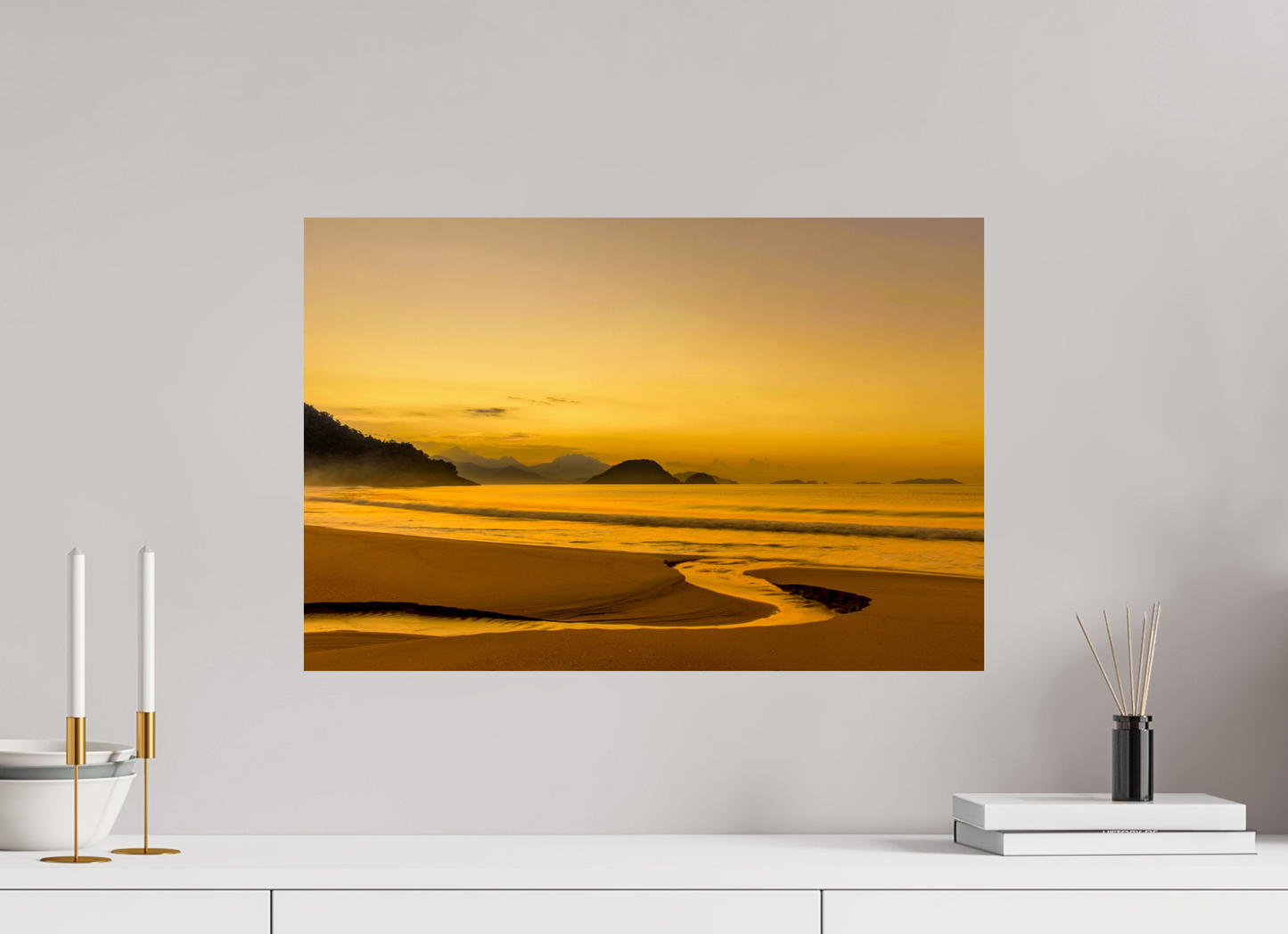 60 x 40 cm, Fine Art Print auf Alu-Dibond ohne Aufhang Praia do Félix - SP #2