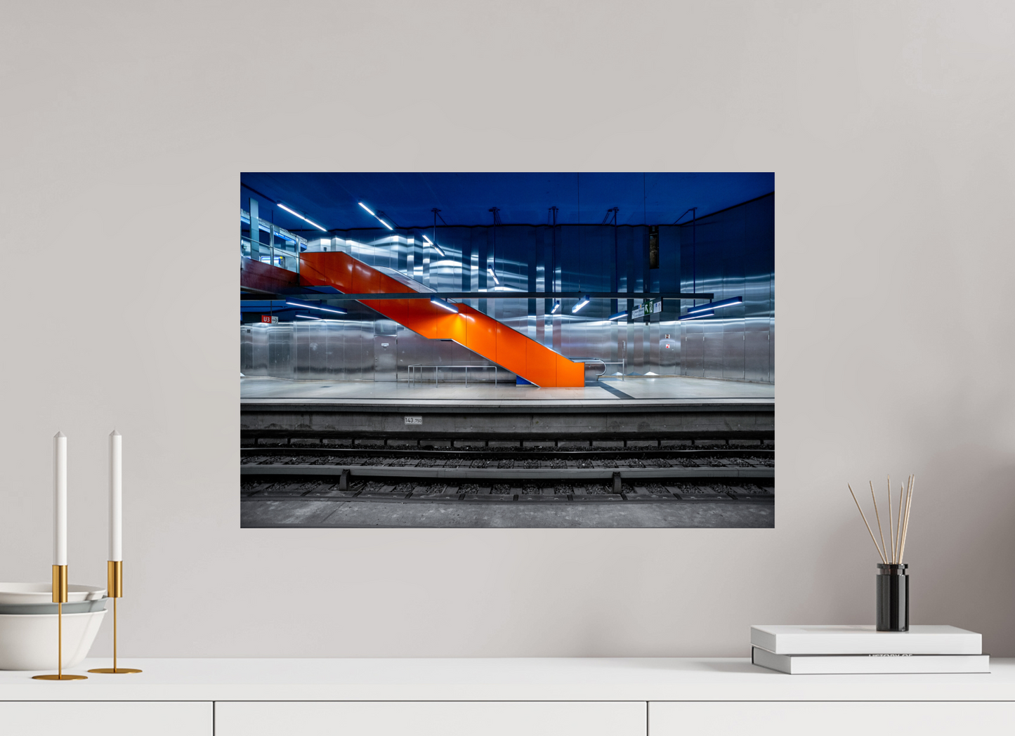 60 x 40 cm, Fine Art Print Metallic Edition Olympia-Einkaufszentrum #2 München