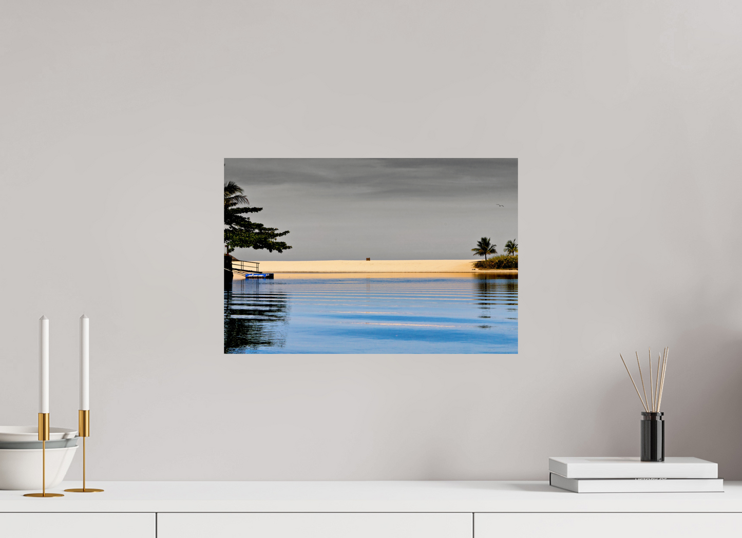 45 x 30 cm, Fine Art Print auf Alu-Dibond ohne Aufhang Barra do Una - São Sebastião - SP