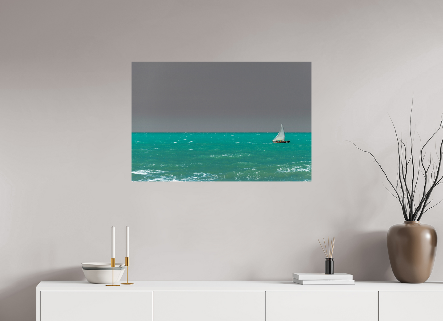 90 x 60 cm, Fine Art Print auf Alu-Dibond ohne Aufhang Praia do Rosado - Porto do Mangue - RN