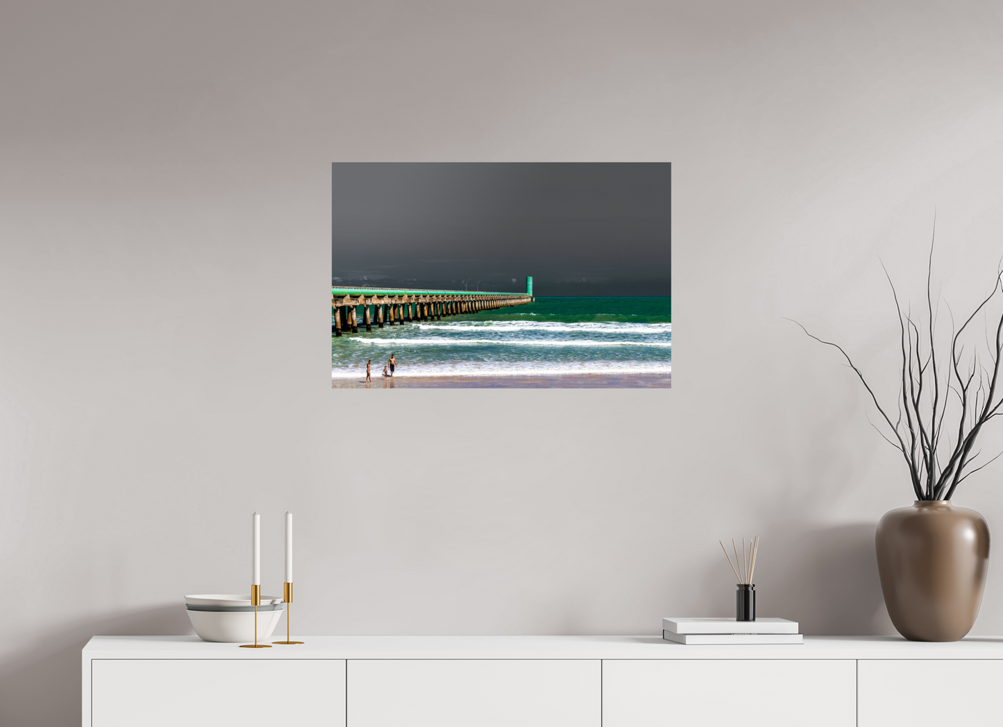 75 x 50 cm, Fine Art Print auf Alu-Dibond ohne Aufhang Praia do Sobral - Maceió - AL