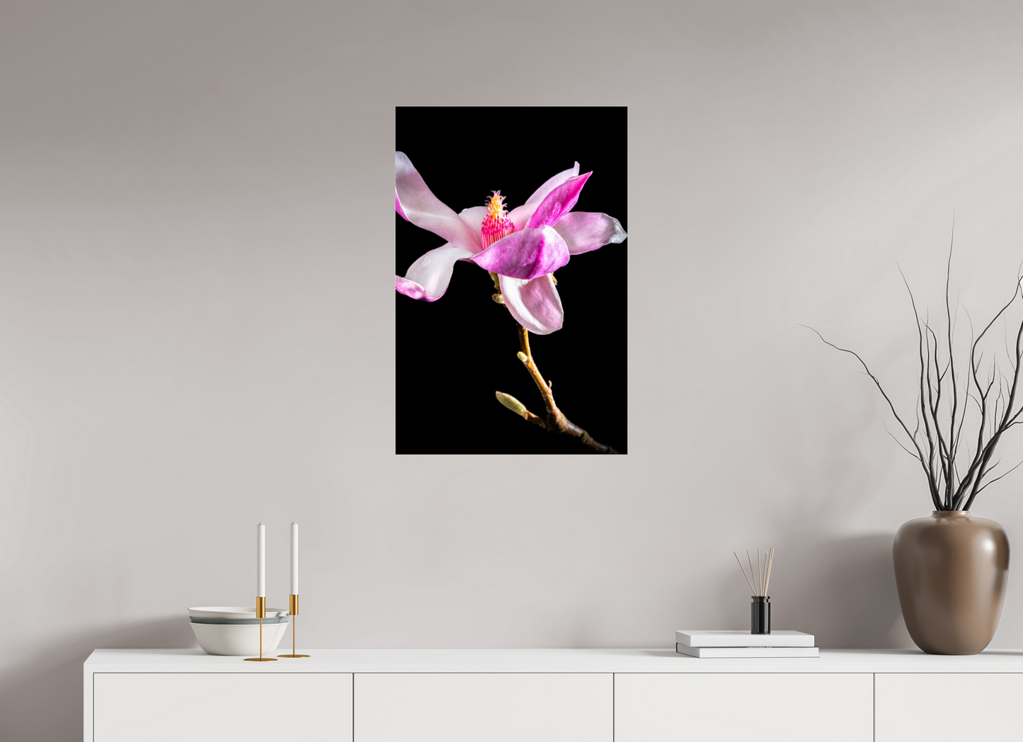 50 x 75 cm, Glänzender Foto-Abzug Acrylglas Magnolie_02