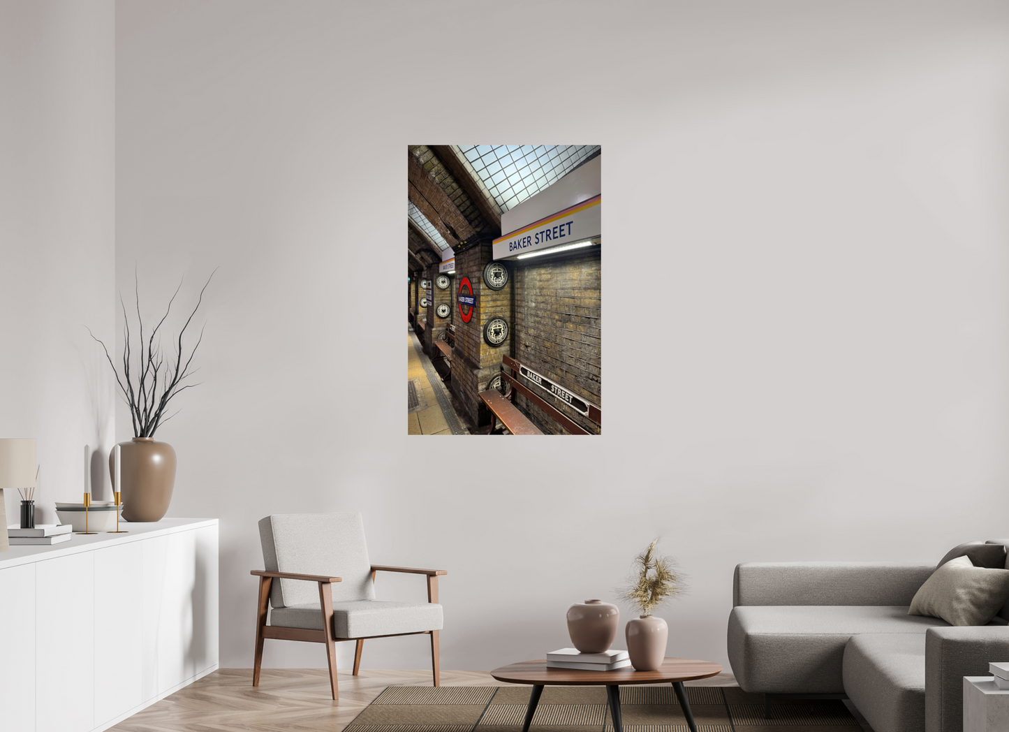 80 x 120 cm, Fine Art Print Metallic Edition Baker-Street #2 London