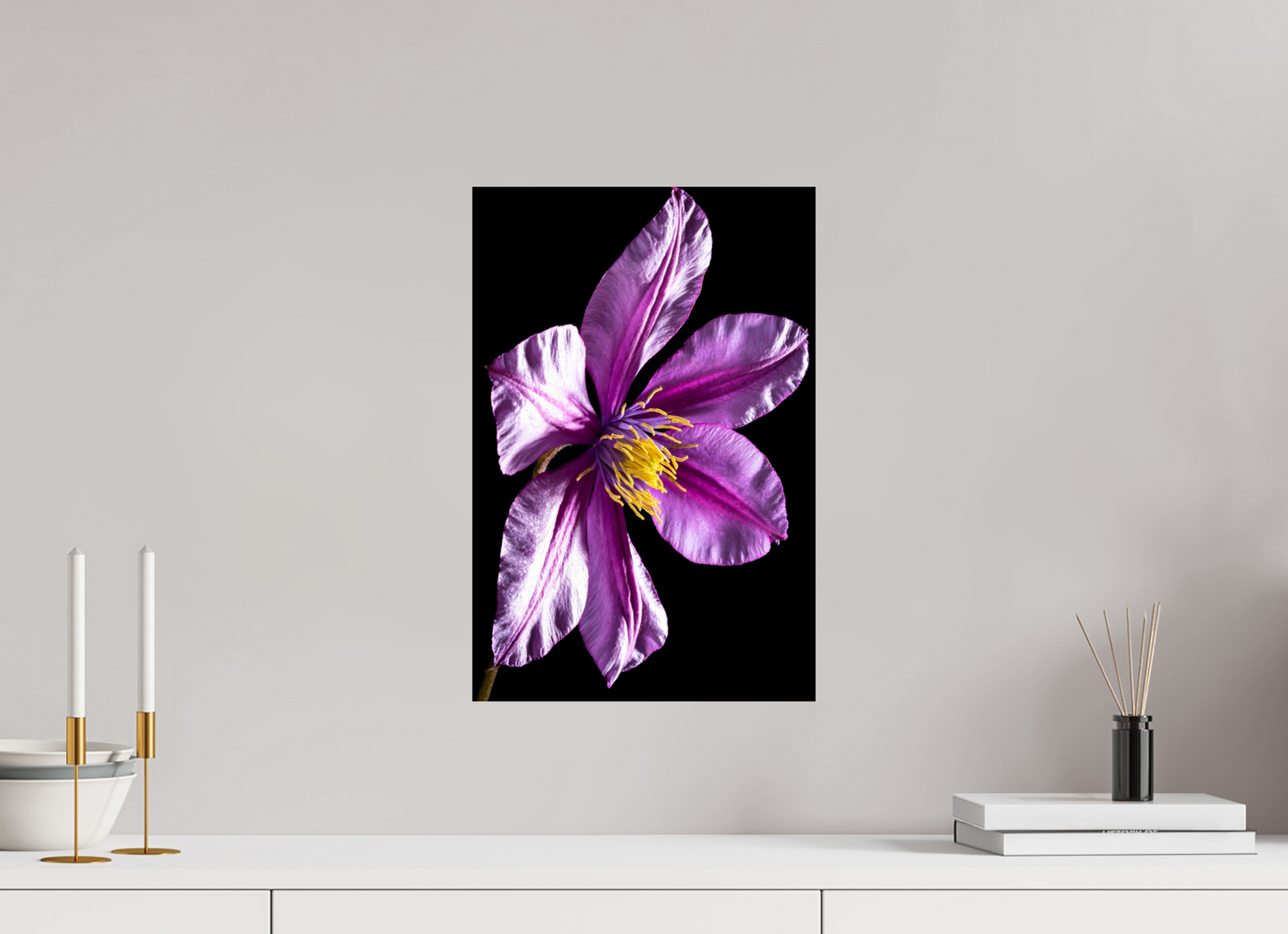 30 x 45 cm, ChromaLuxe HD Metal Print Clematis-05