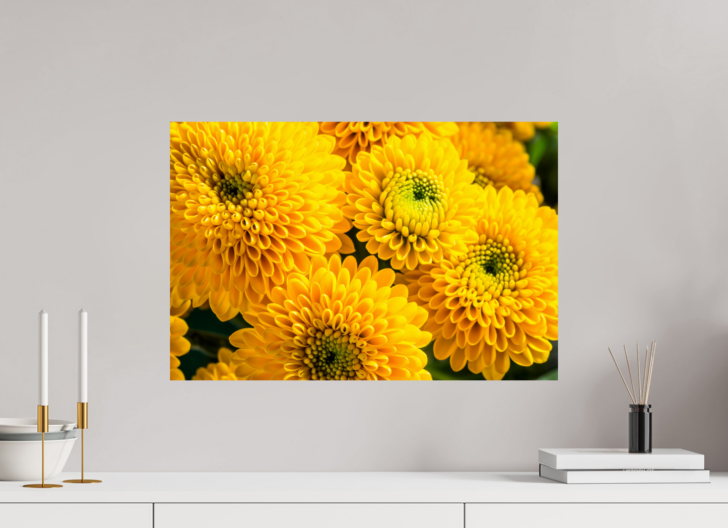 60 x 40 cm, ChromaLuxe HD Metal Print Chrysanthemen-06