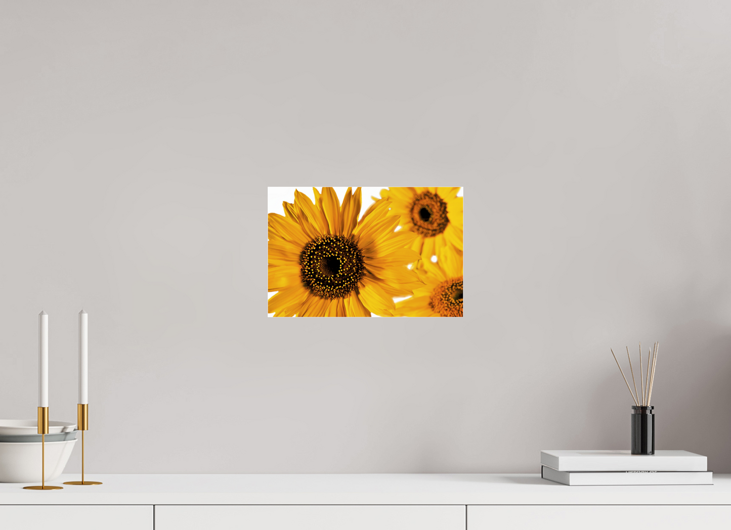 30 x 20 cm, Glänzender Foto-Abzug Acrylglas Sonnenblume