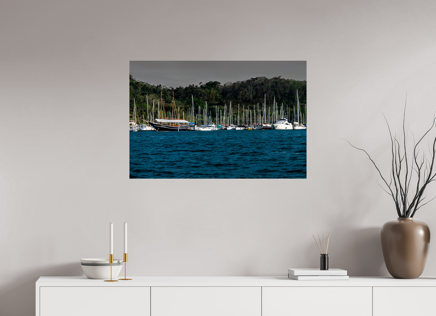 90 x 60 cm, Fine Art Print auf Alu-Dibond ohne Aufhang Baía de Paraty - Paraty - RJ