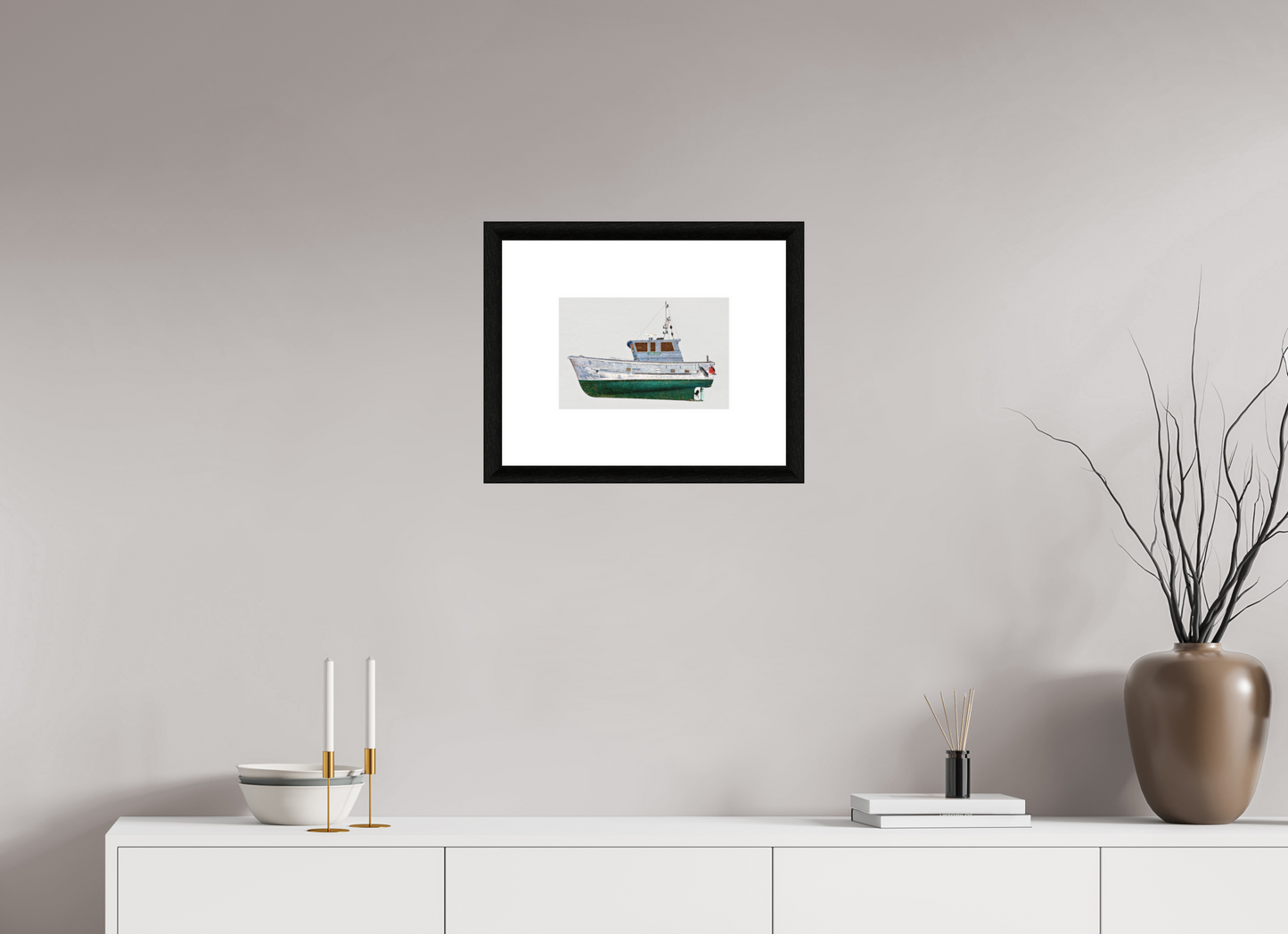 30 x 20 cm, Le Havre _ Framed _Passepartout_Photo Silk Baryta Hahnemuehle Cormoran