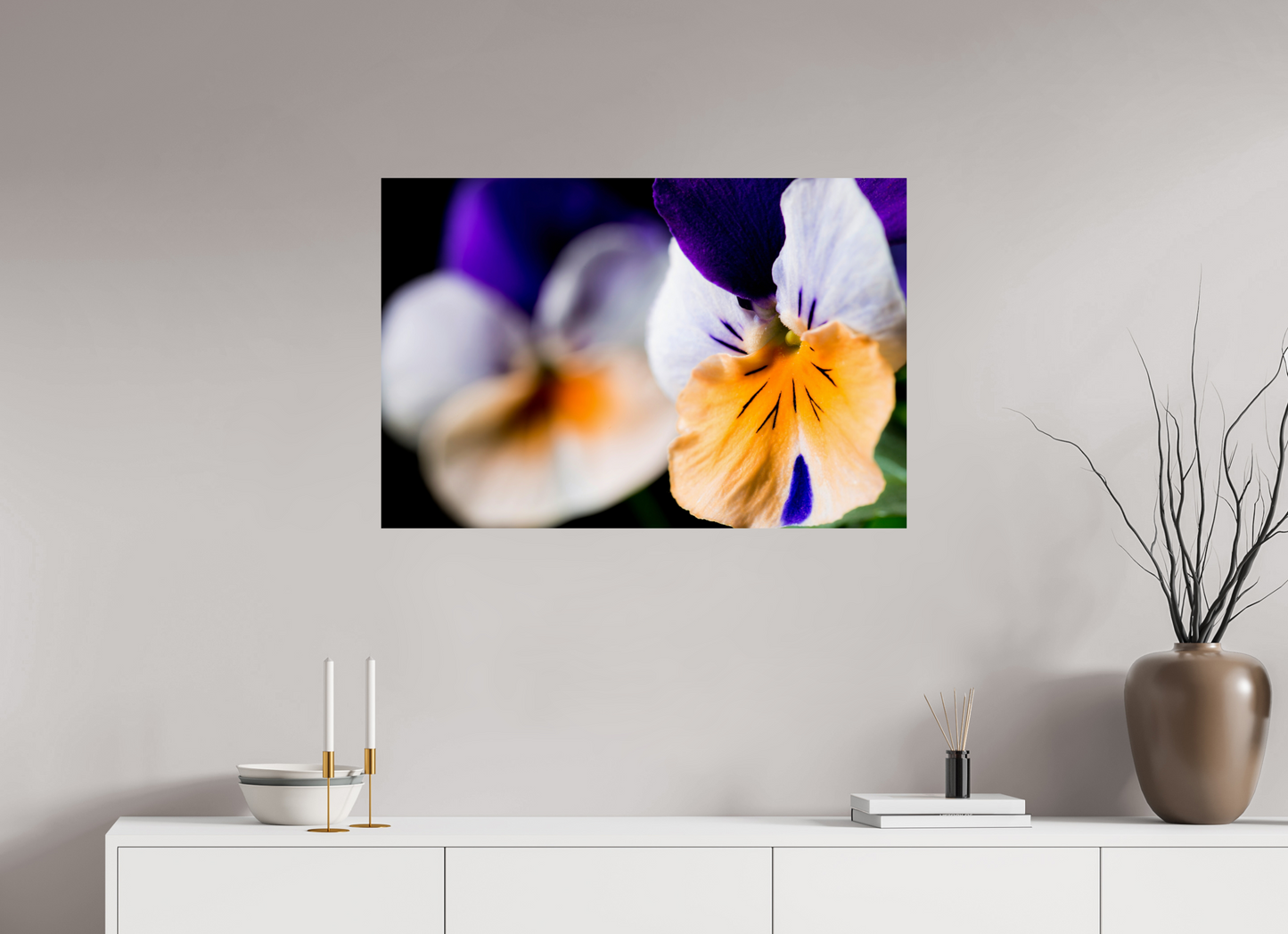 90 x 60 cm, ChromaLuxe HD Metal Print Hornveilchen_02