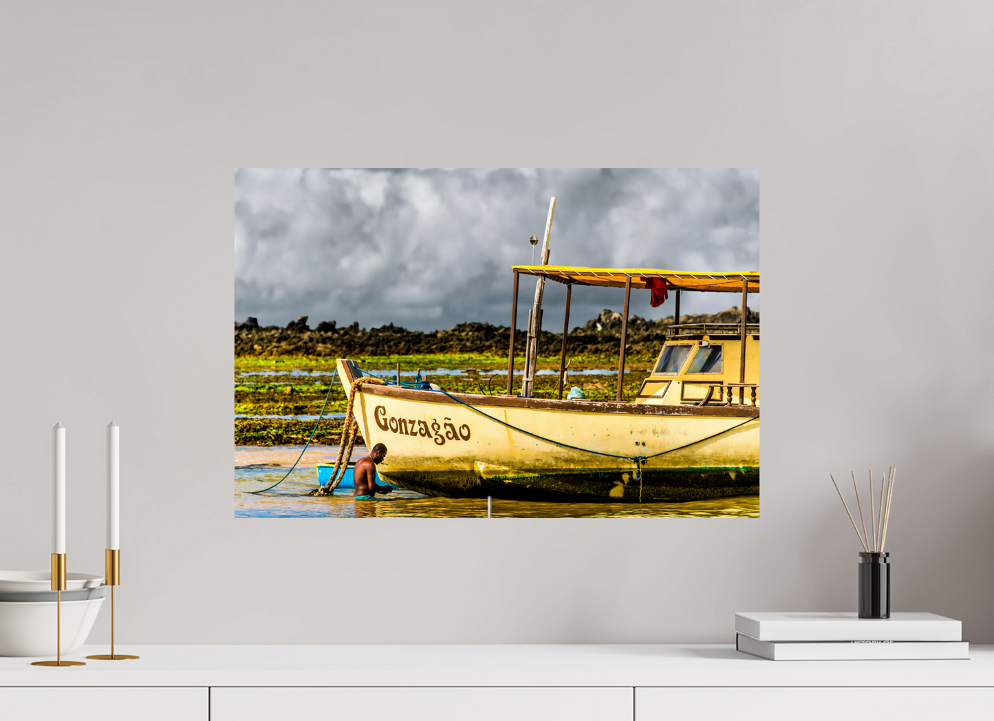 60 x 40 cm, Fine Art Print auf Alu-Dibond ohne Aufhang Itapuã - Salvador - BA. #2