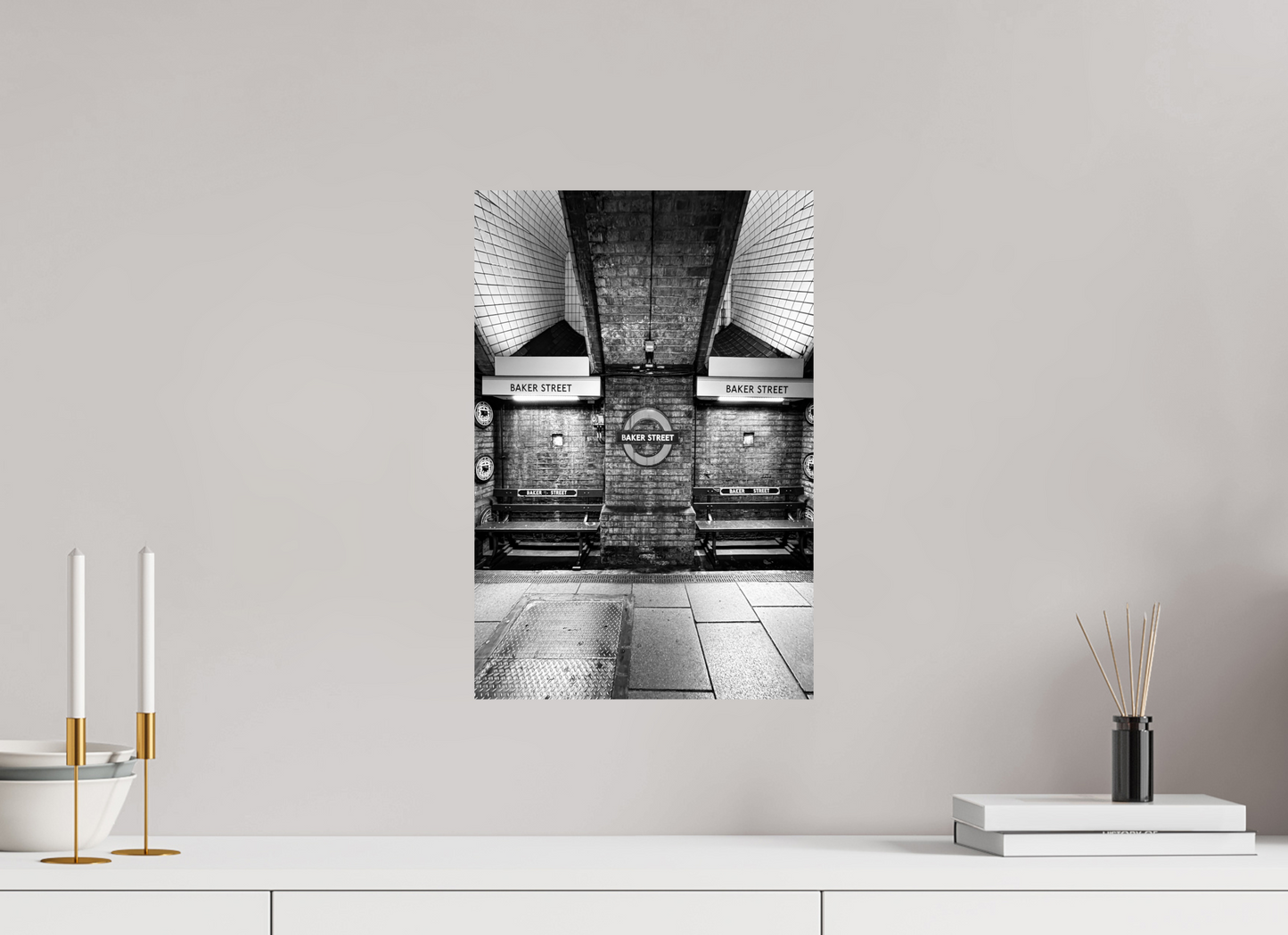 30 x 45 cm, Fine Art Print Metallic Edition Baker-Street #5 London