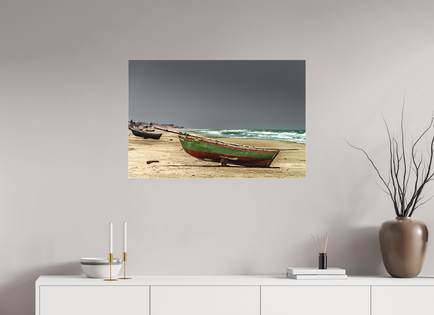 90 x 60 cm, Fine Art Acrylglas Matt Praia do Rosado -Porto do Mangue - RN