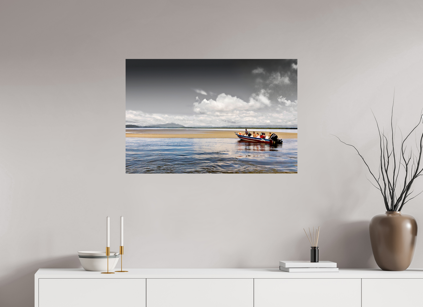 90 x 60 cm, Fine Art Print auf Alu-Dibond ohne Aufhang Barra de Cananéia - Cananéia - SP