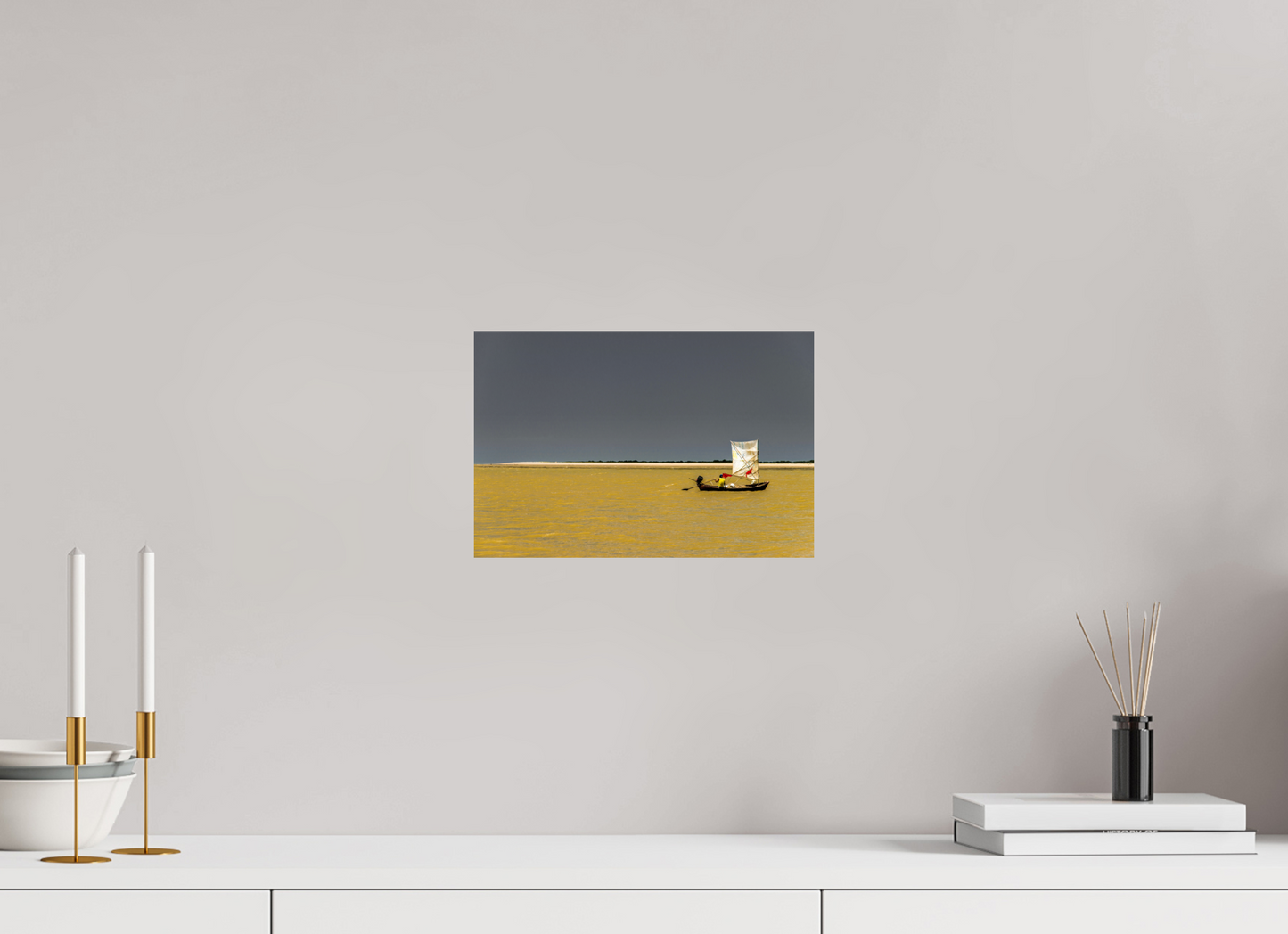 30 x 20 cm, Fine Art Print auf Alu-Dibond ohne Aufhang Praia de Grauçá - Caravelas - BA