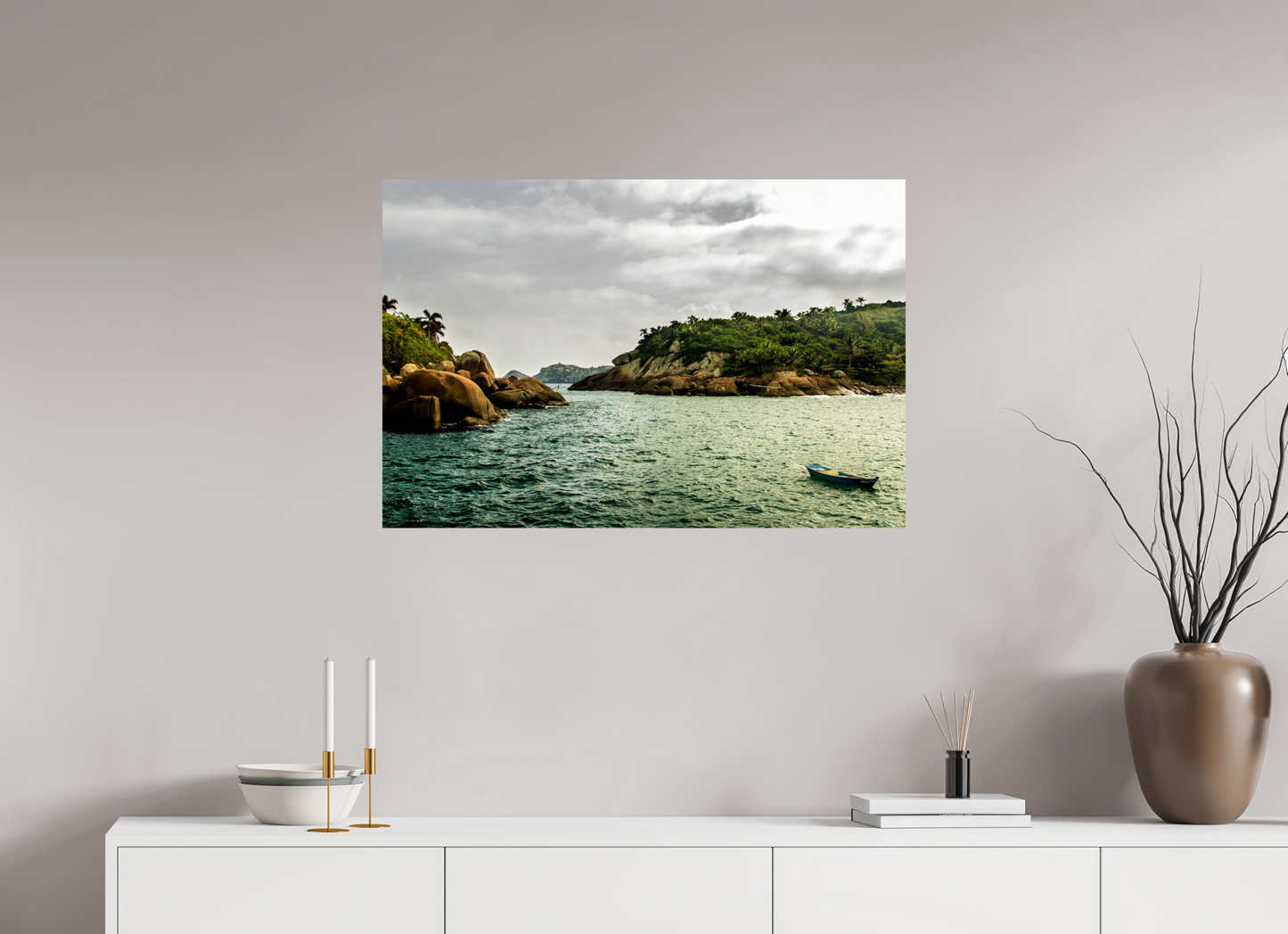 90 x 60 cm, Fine Art Print auf Alu-Dibond ohne Aufhang Ilha Vitória - Ilhabela - SP