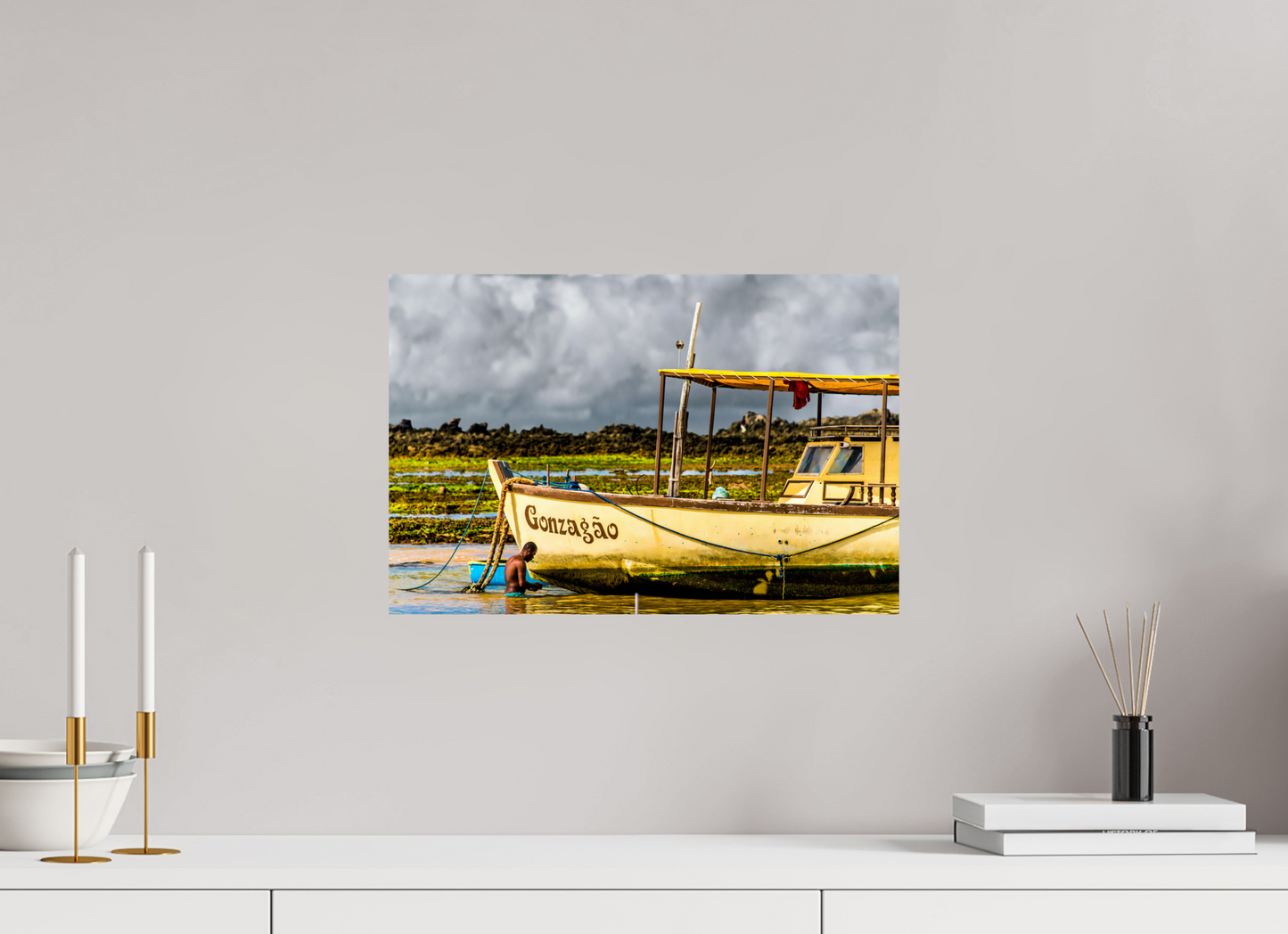 45 x 30 cm, Fine Art Print auf Alu-Dibond ohne Aufhang Itapuã - Salvador - BA. #2