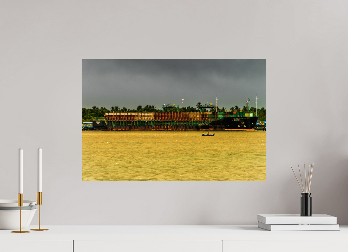60 x 40 cm, Fine Art Print auf Alu-Dibond ohne Aufhang Barra de Caravelas - Caravelas - BA