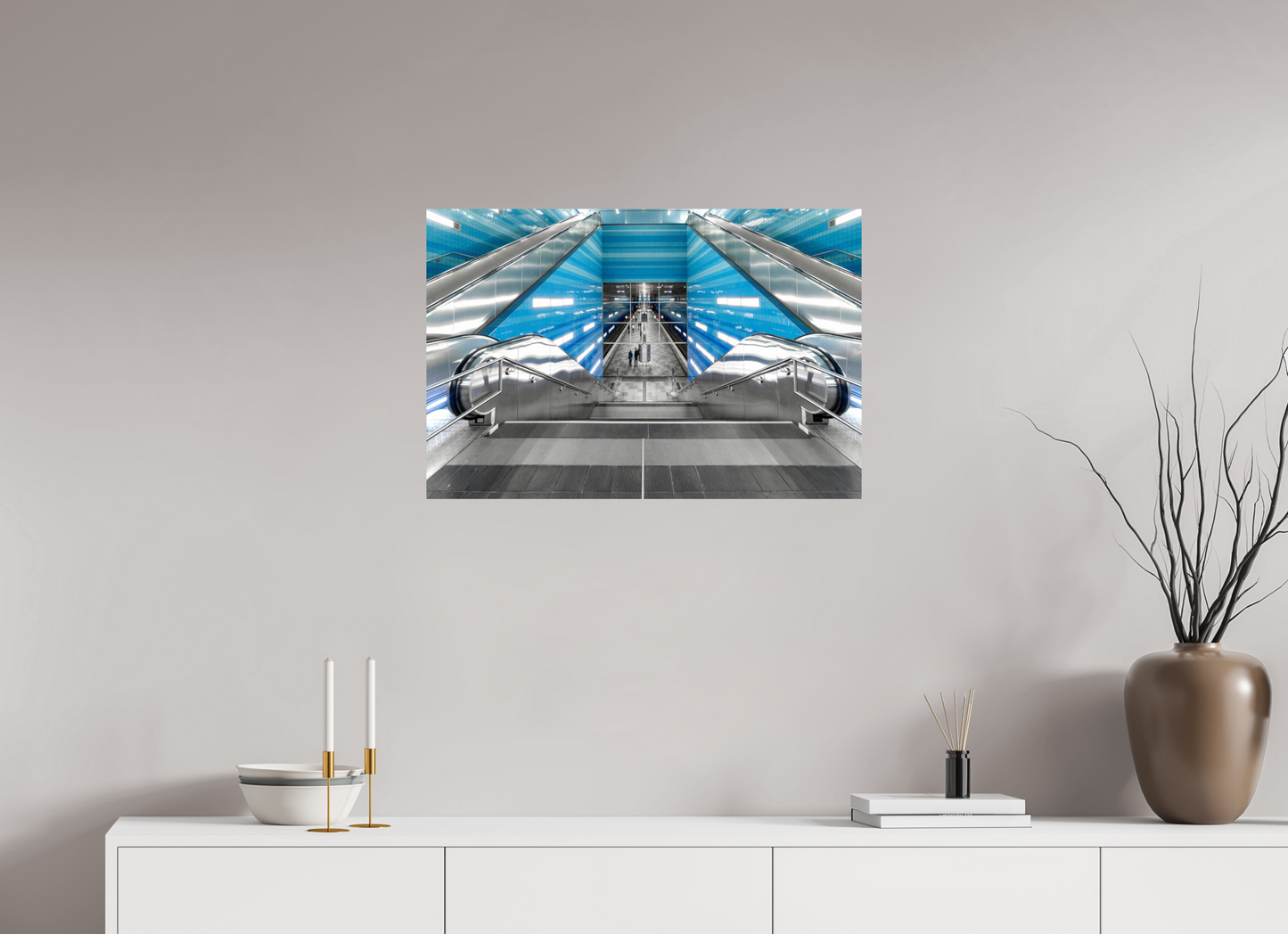 75 x 50 cm, Fine Art Print Metallic Edition Überseequartier #3 Hamburg