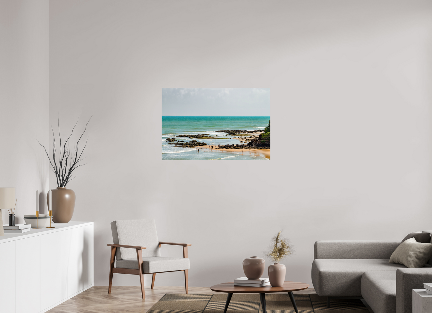 105 x 70 cm, Fine Art Print auf Alu-Dibond ohne Aufhang Praia de Ponta Negra - RN