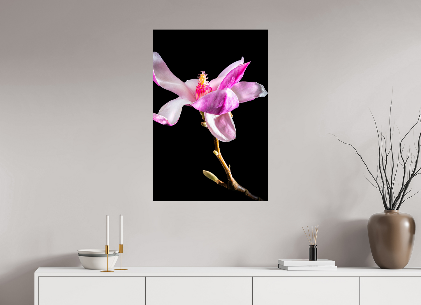60 x 90 cm, ChromaLuxe HD Metal Print Magnolie_02