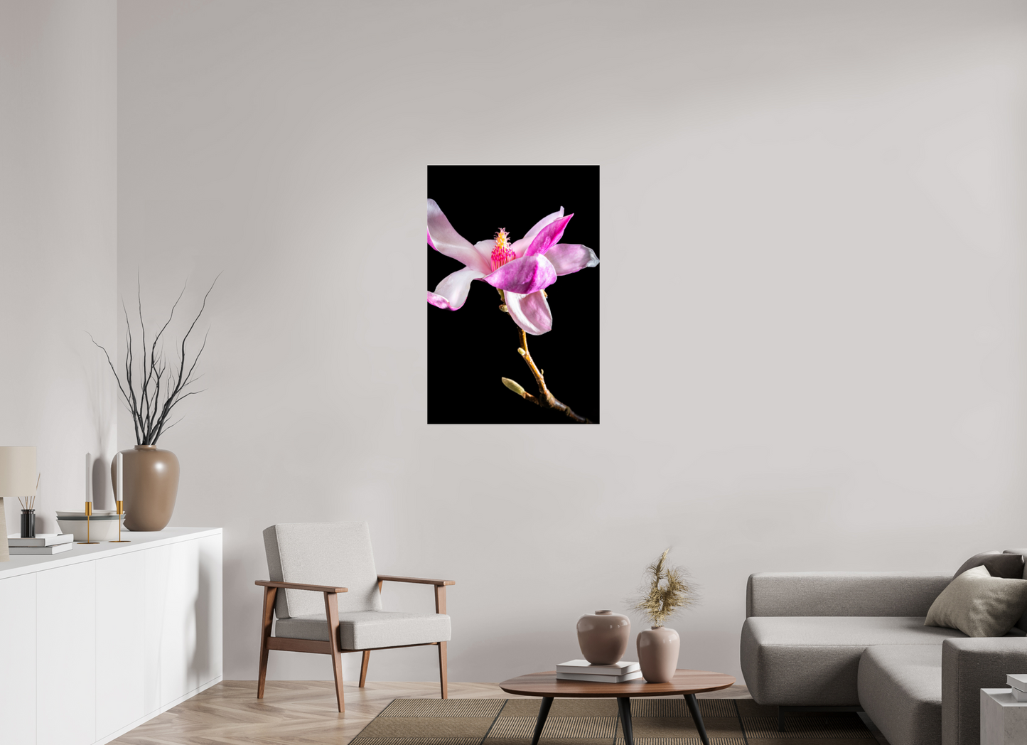 70 x 105 cm, Glänzender Foto-Abzug Acrylglas Magnolie_02
