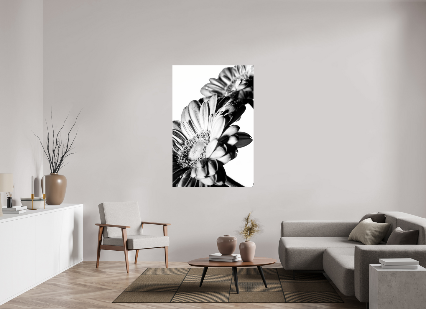 100 x 150 cm, Glänzender Foto-Abzug Acrylglas Gerbera_08