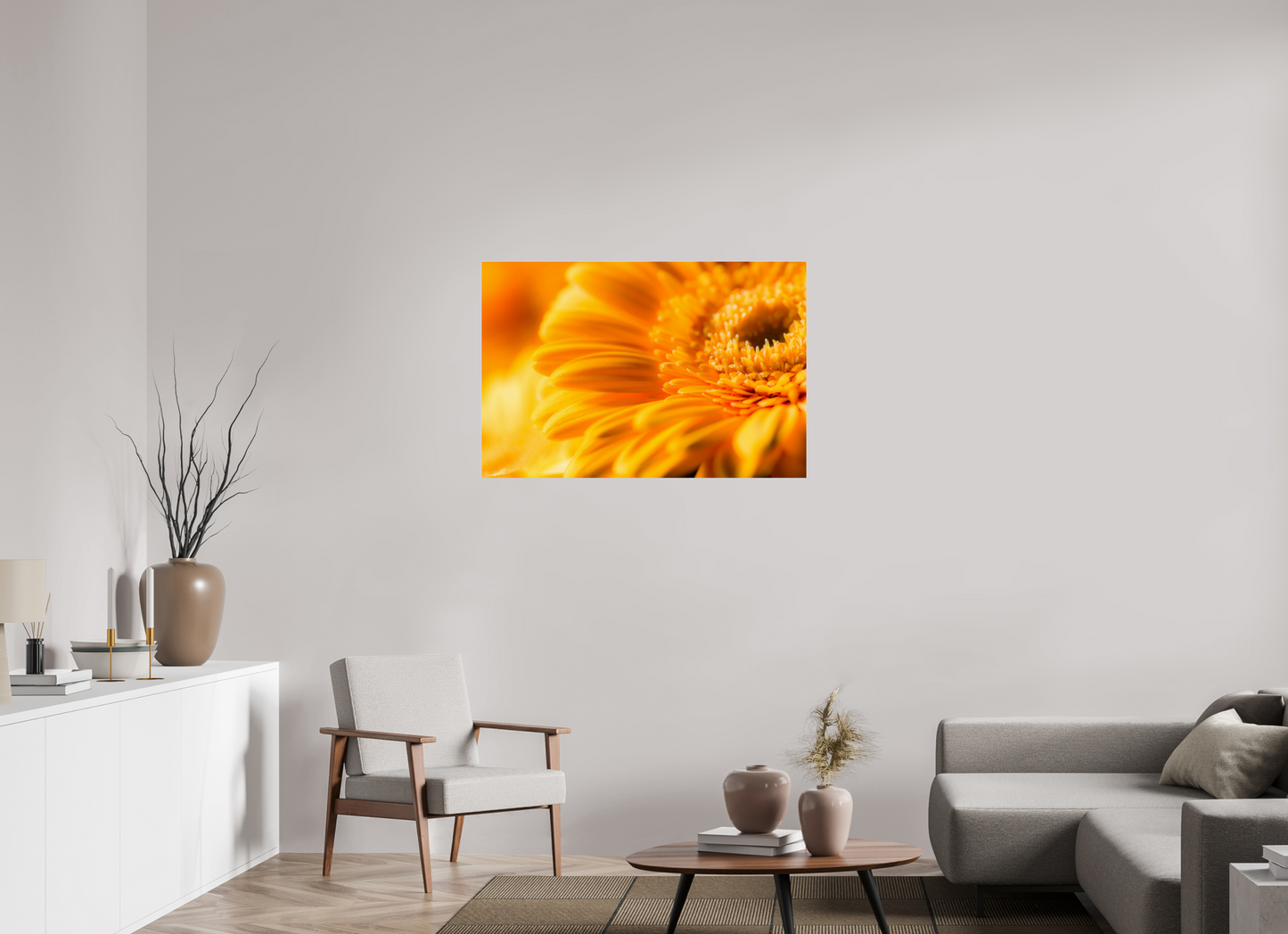 105 x 70 cm, Glänzender Foto-Abzug Acrylglas Gerbera_09